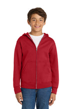 Load image into Gallery viewer, Port & Co ® Youth Core Fleece Full-Zip Hooded Sweatshirt PC78YZH