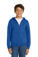 Load image into Gallery viewer, Port & Co ® Youth Core Fleece Full-Zip Hooded Sweatshirt PC78YZH