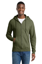 Load image into Gallery viewer, Port & Co ™ Core Fleece Full-Zip Hooded Sweatshirt. PC78ZH