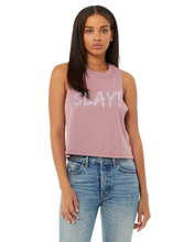 Load image into Gallery viewer, Slay! Iridescent Rhinestone Racerback Tank