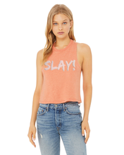 Load image into Gallery viewer, Slay! Iridescent Rhinestone Racerback Tank