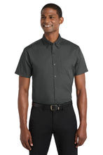 Load image into Gallery viewer, Port Authority ® Short Sleeve Carefree Poplin Shirt. W101
