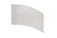 Load image into Gallery viewer, Solid Crystal Clear Lamé Curved Rectangular Flags