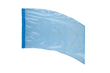 Load image into Gallery viewer, Solid Crystal Clear Lamé Curved Rectangular Flags