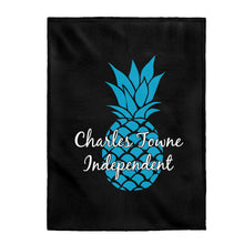 Load image into Gallery viewer, Charles Towne Independent Black Velveteen Plush Blanket