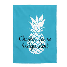 Load image into Gallery viewer, Charles Towne Independent Teal Velveteen Plush Blanket