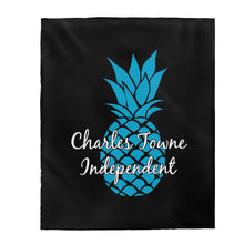 Load image into Gallery viewer, Charles Towne Independent Black Velveteen Plush Blanket