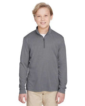 Load image into Gallery viewer, Youth Zone Sonic Heather Performance Quarter-Zip Pullover
