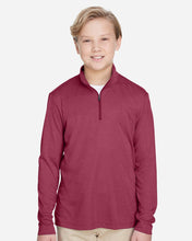 Load image into Gallery viewer, Youth Zone Sonic Heather Performance Quarter-Zip Pullover
