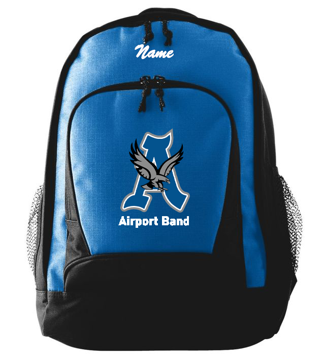 Airport Embroidered Backpack with Name