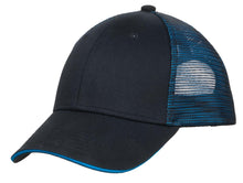 Load image into Gallery viewer, Port Authority ®  Double Mesh Snapback Sandwich Bill Cap. C818
