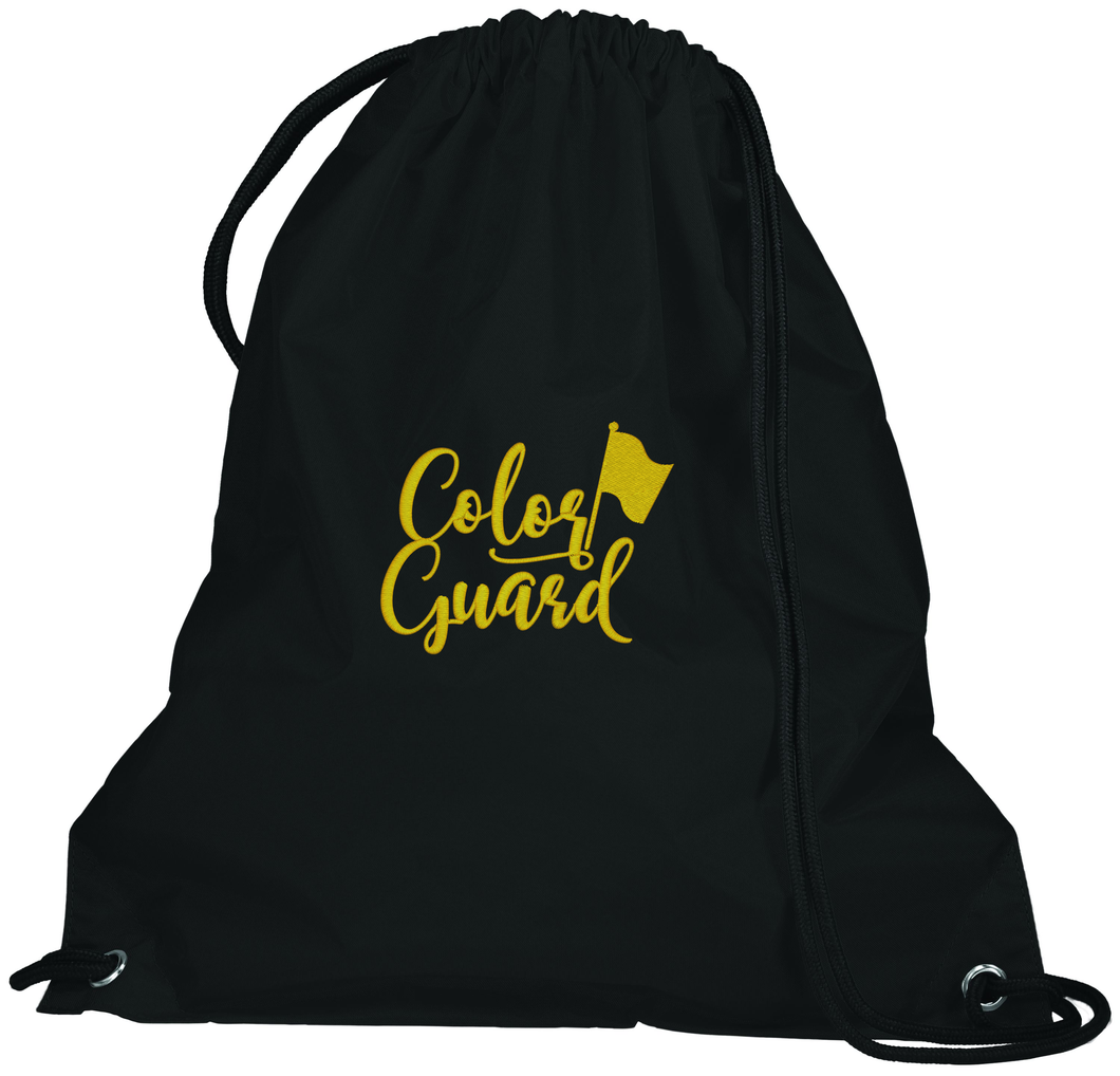 Embroidered Color Guard w/ Flag Cinch Bag