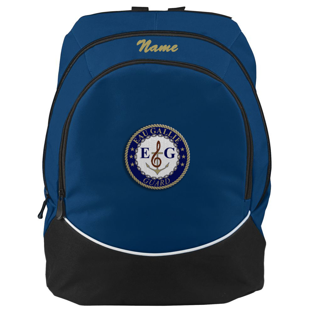 Eau Gallie Large Tri-Color Backpack w/ Logo & Name Embroidery