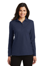 Load image into Gallery viewer, Port Authority ®  Women's Silk Touch™ Long Sleeve Polo.  L500LS
