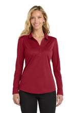 Load image into Gallery viewer, Port Authority  ®  Women's Silk Touch  ™   Performance Long Sleeve Polo. L540LS

