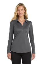Load image into Gallery viewer, Port Authority  ®  Women's Silk Touch  ™   Performance Long Sleeve Polo. L540LS
