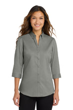Load image into Gallery viewer, Port Authority ®  Women's 3/4-Sleeve SuperPro ™  Twill Shirt. L665
