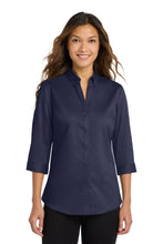 Load image into Gallery viewer, Port Authority ®  Women's 3/4-Sleeve SuperPro ™  Twill Shirt. L665
