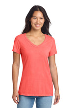 Load image into Gallery viewer, Port &amp; Co ™  Women's Beach Wash ®  Garment-Dyed V-Neck Tee LPC099V
