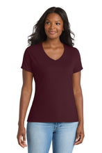 Load image into Gallery viewer, Port &amp; Co ®  Women's Performance Blend V-Neck Tee. LPC381V
