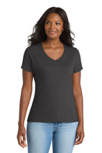 Load image into Gallery viewer, Port &amp; Co ®  Women's Performance Blend V-Neck Tee. LPC381V
