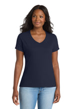 Load image into Gallery viewer, Port &amp; Co ®  Women's Performance Blend V-Neck Tee. LPC381V
