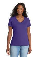 Load image into Gallery viewer, Port &amp; Co ®  Women's Performance Blend V-Neck Tee. LPC381V
