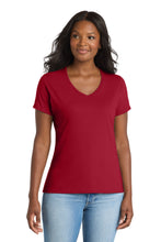 Load image into Gallery viewer, Port &amp; Co ®  Women's Performance Blend V-Neck Tee. LPC381V
