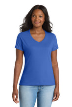 Load image into Gallery viewer, Port &amp; Co ®  Women's Performance Blend V-Neck Tee. LPC381V
