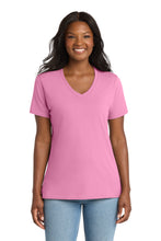 Load image into Gallery viewer, Port &amp; Co ™  Women's Core Cotton V-Neck Tee. LPC54V
