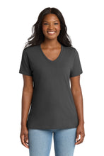 Load image into Gallery viewer, Port &amp; Co ™  Women's Core Cotton V-Neck Tee. LPC54V
