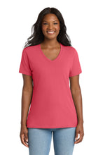 Load image into Gallery viewer, Port &amp; Co ™  Women's Core Cotton V-Neck Tee. LPC54V
