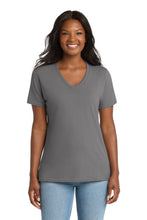 Load image into Gallery viewer, Port &amp; Co ™  Women's Core Cotton V-Neck Tee. LPC54V
