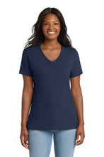 Load image into Gallery viewer, Port &amp; Co ®  Women's Core Cotton V-Neck Tee. LPC54V
