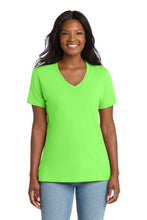 Load image into Gallery viewer, Port &amp; Co ®  Women's Core Cotton V-Neck Tee. LPC54V
