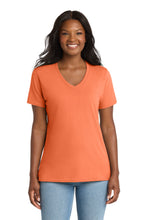 Load image into Gallery viewer, Port &amp; Co ™  Women's Core Cotton V-Neck Tee. LPC54V
