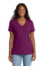 Load image into Gallery viewer, Port &amp; Co ™  Women's Core Cotton V-Neck Tee. LPC54V
