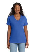 Load image into Gallery viewer, Port &amp; Co ®  Women's Core Cotton V-Neck Tee. LPC54V
