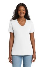 Load image into Gallery viewer, Port &amp; Co ™  Women's Core Cotton V-Neck Tee. LPC54V

