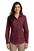 Load image into Gallery viewer, Port Authority ®  Women's Long Sleeve Carefree Poplin Shirt. LW100
