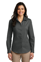 Load image into Gallery viewer, Port Authority ®  Women's Long Sleeve Carefree Poplin Shirt. LW100
