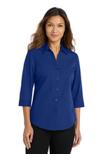 Load image into Gallery viewer, Port Authority ®  Women's 3/4-Sleeve Carefree Poplin Shirt. LW102
