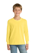 Load image into Gallery viewer, Port &amp; Co ™  Youth Long Sleeve Core Cotton Tee. PC54YLS

