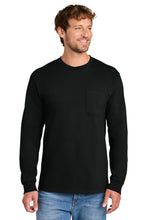Load image into Gallery viewer, Port &amp; Co ®  Tall Long Sleeve Essential Pocket Tee. PC61LSPT
