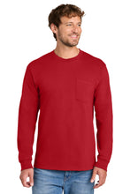 Load image into Gallery viewer, Port &amp; Co ®  Long Sleeve Essential Pocket Tee.  PC61LSP
