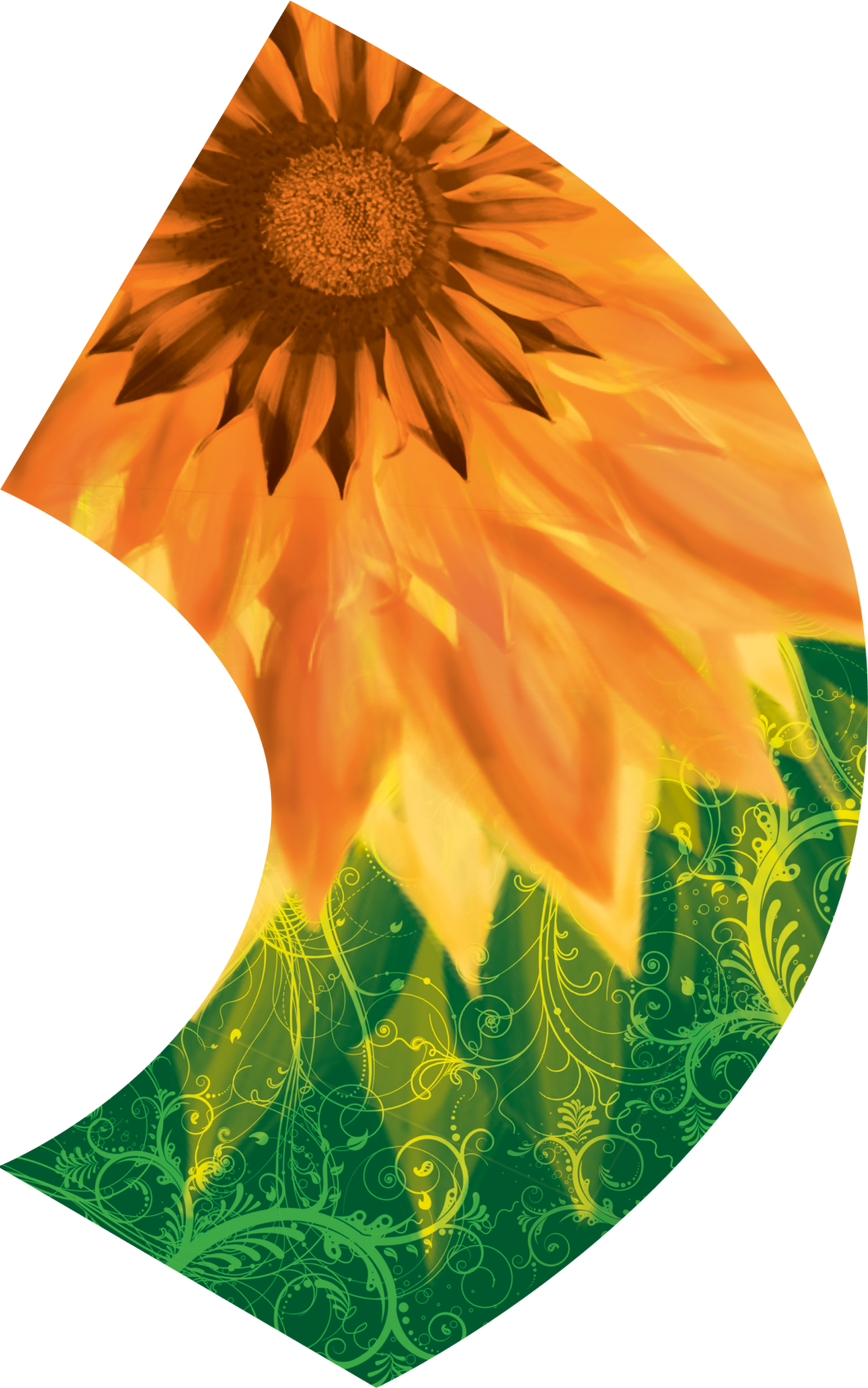 Pre-Designed Arch Swing Flags - Sunflower