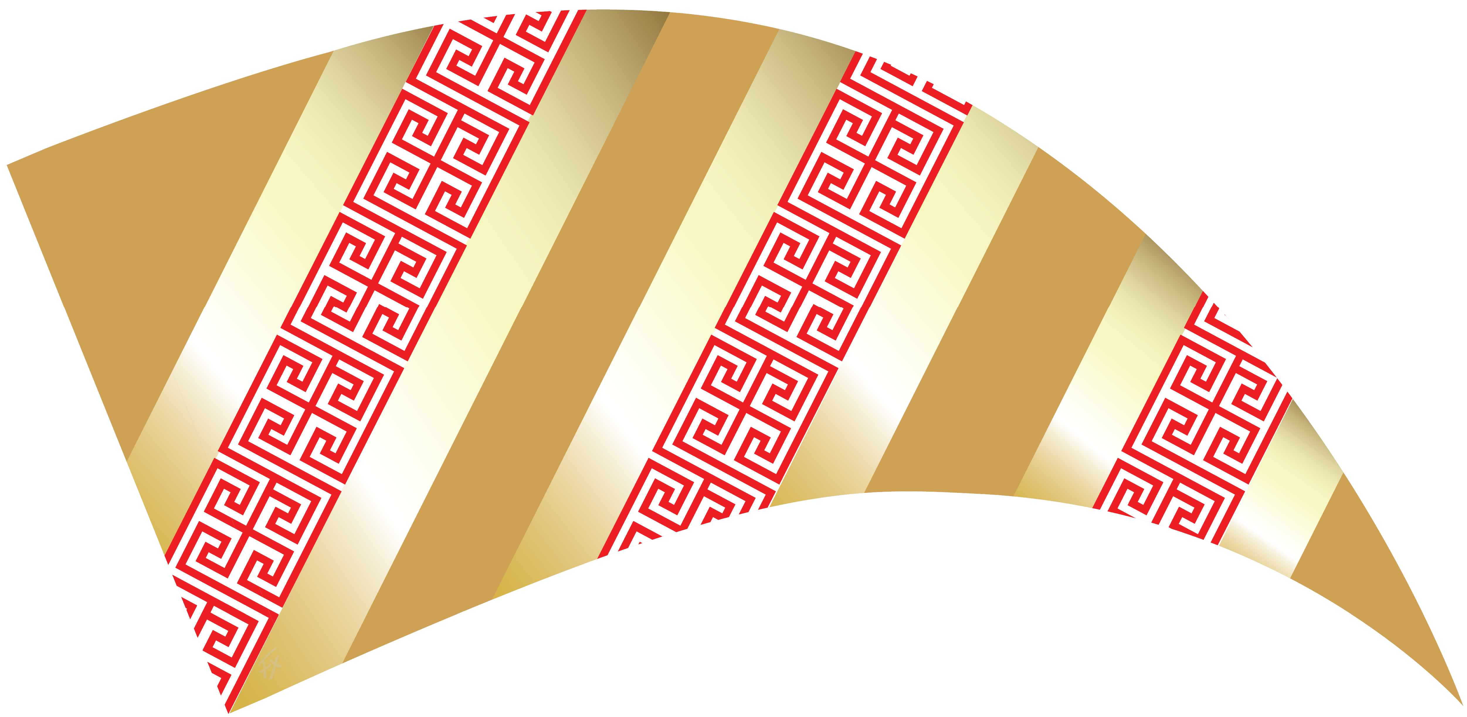 Pre-Designed Cresent Swing Flags - Greek Keys – Hipp Visual Solutions