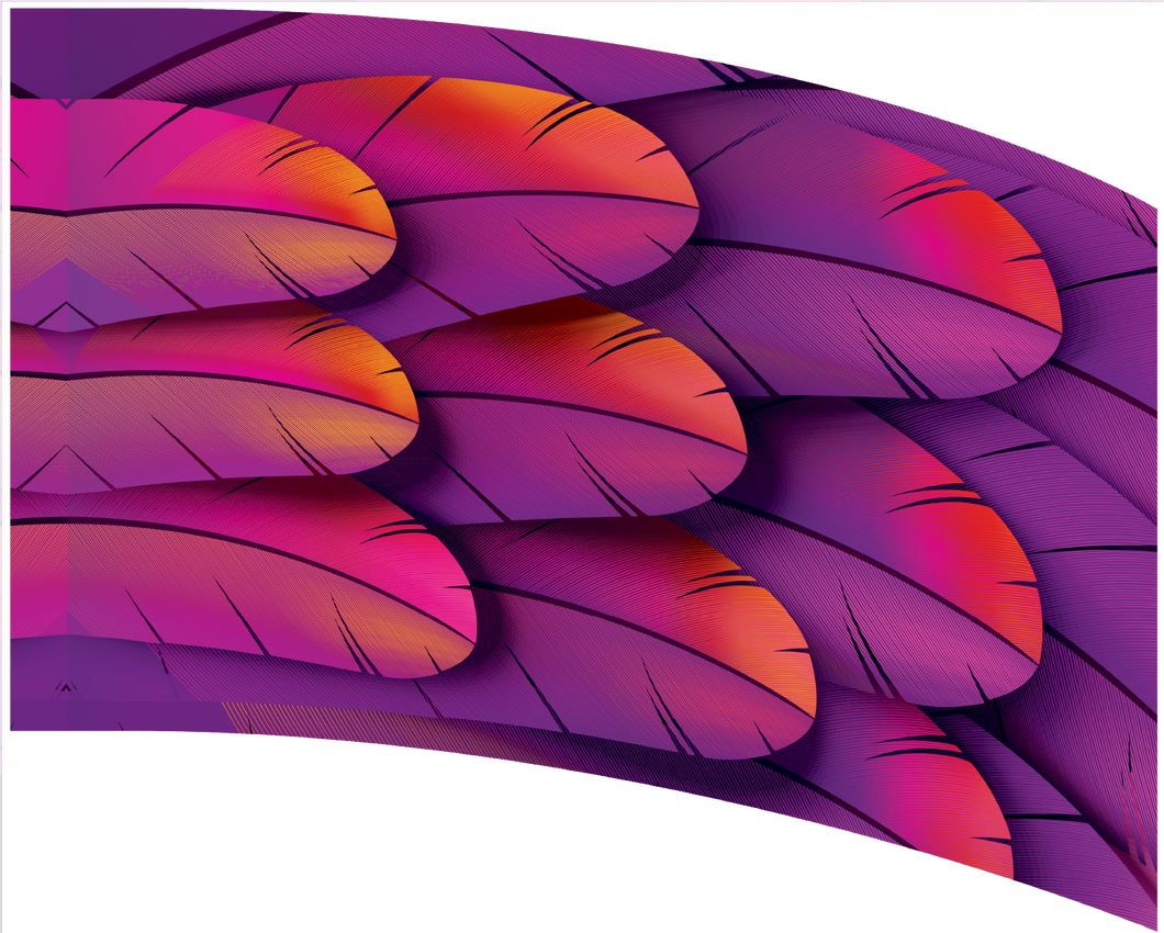 Pre-Designed Flags - Purple Feathers