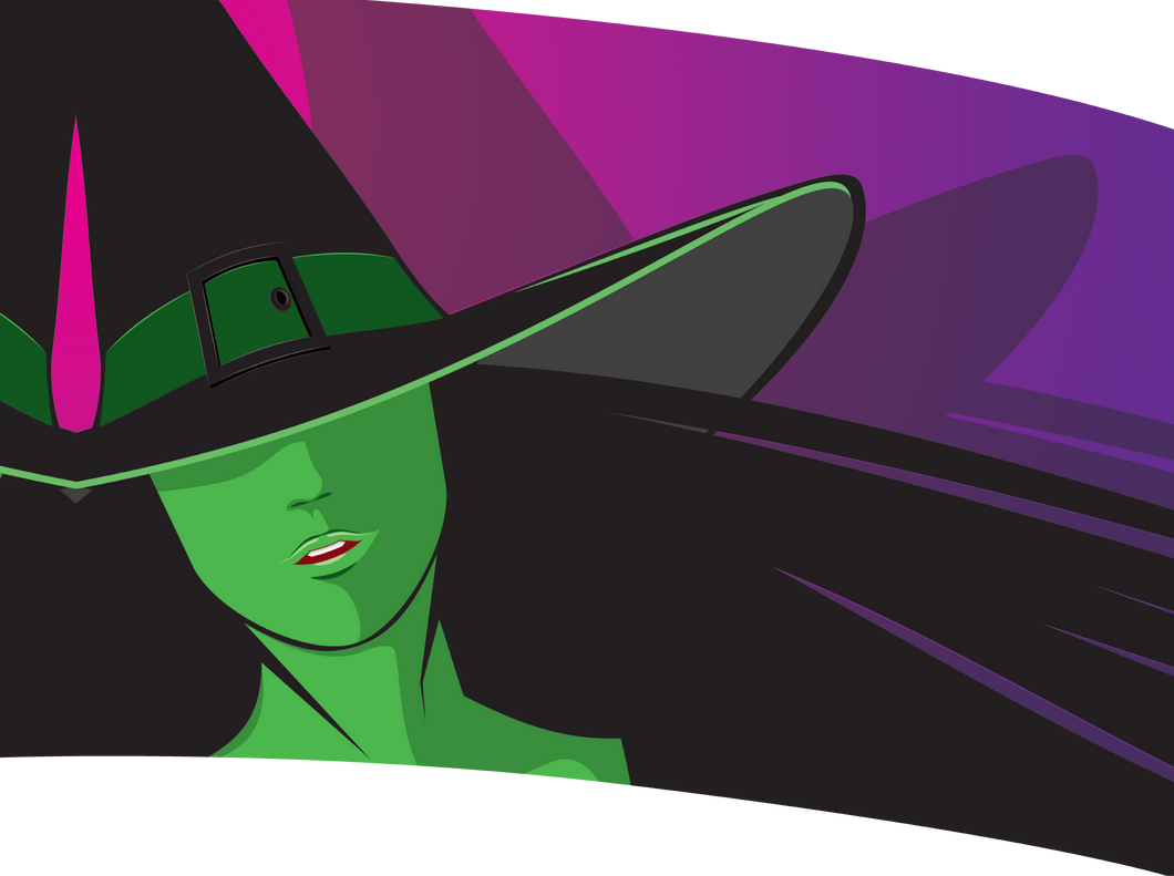 Pre-Designed Flags - Green Witch