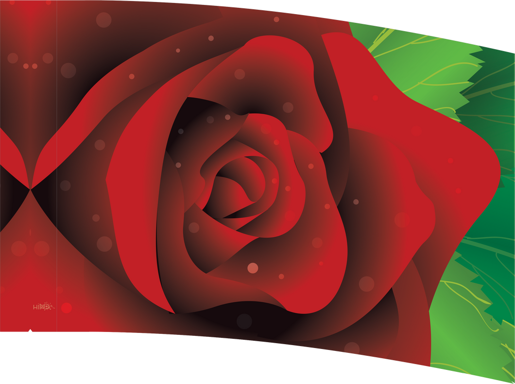 Pre-Designed Flags - Red Rose